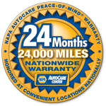 24 month/24,000 mile NAPA AutoCare warranty